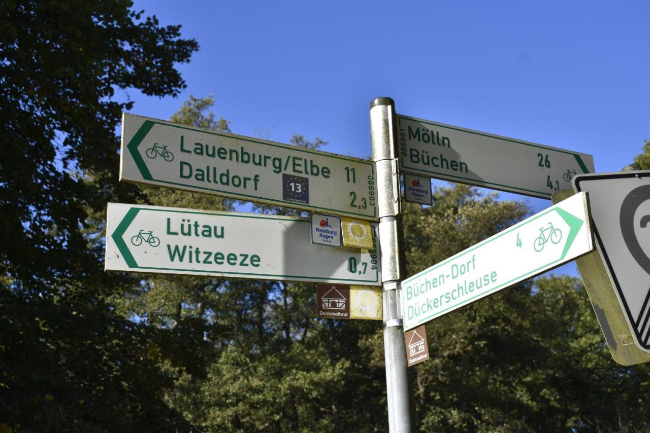 Pension Zur Schleuse Garni Am Elbe Luebeck - Kanal In Witzeeze Buitenkant foto