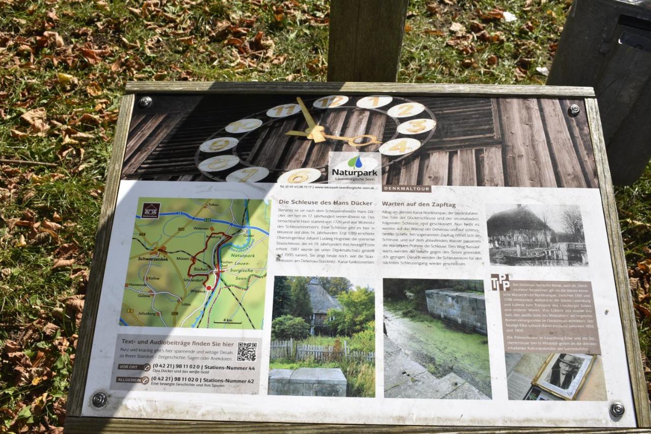 Pension Zur Schleuse Garni Am Elbe Luebeck - Kanal In Witzeeze Buitenkant foto